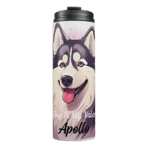 My Alaskan Malamute Is My Valentine Personalized Thermal Tumbler