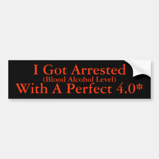 My Alcohol GPA Bumper Sticker