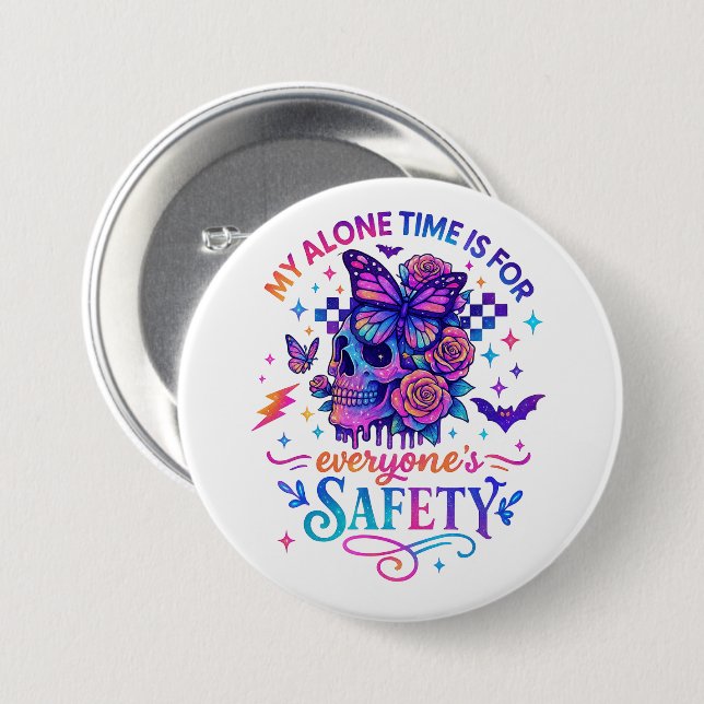 My Alone Time...  7.5 Cm Round Badge (Front & Back)