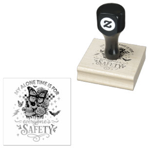 My Alone Time... Rubber Stamp