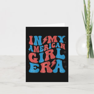 My American Girl Era Retro 4th Of July Fourth Groo Card