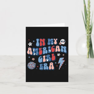 My American Girl Era Retro 4th Of July Fourth Groo Card