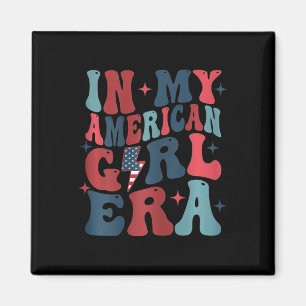 My American Girl Era Retro 4th Of July Fourth Groo Magnet