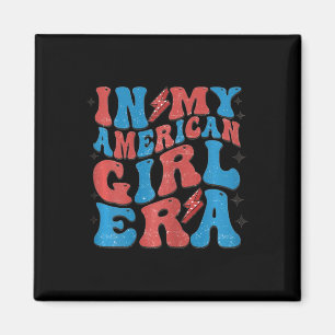 My American Girl Era Retro 4th Of July Fourth Groo Magnet