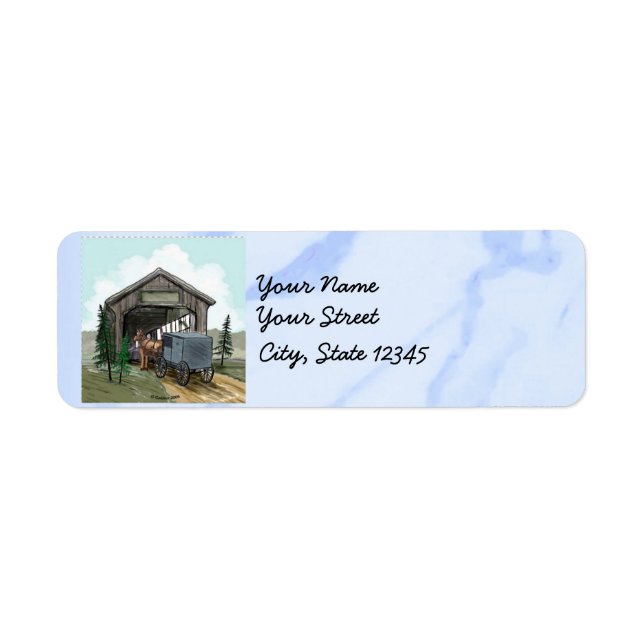My Amish Covered Bridge Return Address Label (Front)