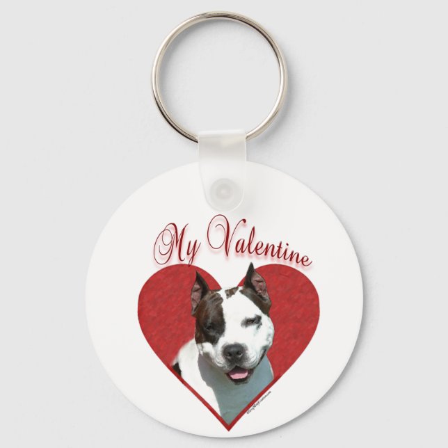 My AmStaff Valentine Key Ring (Front)