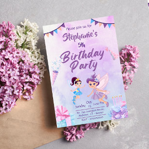 My angel is turning five:Fairytale themed birthday Invitation