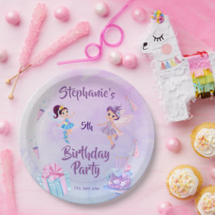My angel is turning five:Fairytale themed birthday Paper Plate