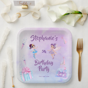 My angel is turning five:Fairytale themed birthday Paper Plate
