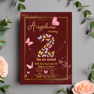 My angel is turning two: my butterfly's birthday invitation