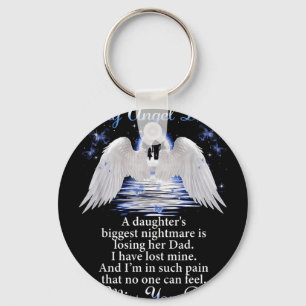My angle dad i miss you dad memorial day fathers M Key Ring