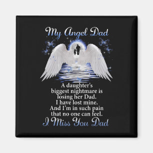 My Angle Dad I Miss You Dad Memorial Day Fathers Magnet