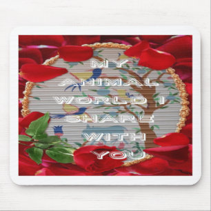My Animal World: Beautiful Tree and Bird Design Mouse Pad