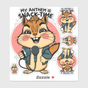 My Anthem Is Snack-Time Funny Punk Squirrel Microp