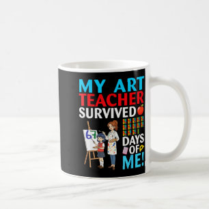 My Art Teacher Survived 67 Days Of Me Student Back Coffee Mug