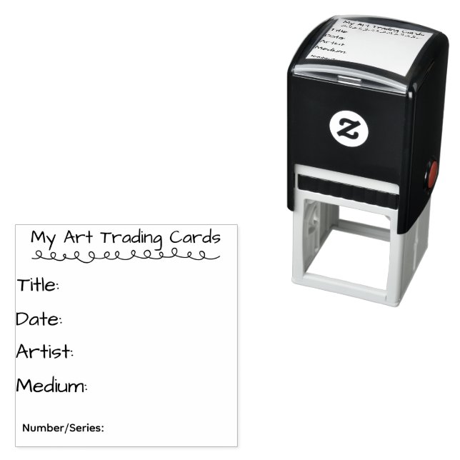 My Art Trading Cards Self Inking Rubber Stamp (In Situ)