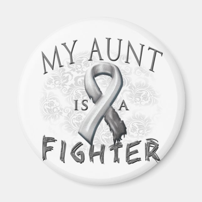 My Aunt Is A Fighter Grey Magnet (Front)