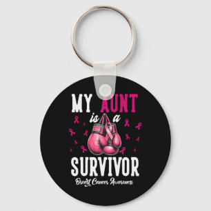 My Aunt Is A Survivor Of Support Breast Cancer Awa Key Ring