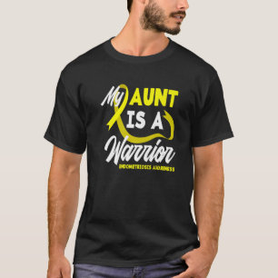 My Aunt Is A Warrior Yellow Ribbon Endometriosis A T-Shirt