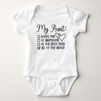 My Aunt Loves Me Baby Bodysuit