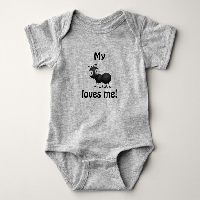 My aunt loves me - baby clothes baby bodysuit (Front)