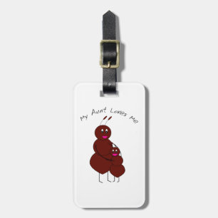 My Aunt Loves Me Cute Ant Family Hug Luggage Tag