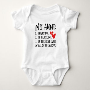 My Aunt Loves Me, Is Awesome, and Best Ever Baby Bodysuit