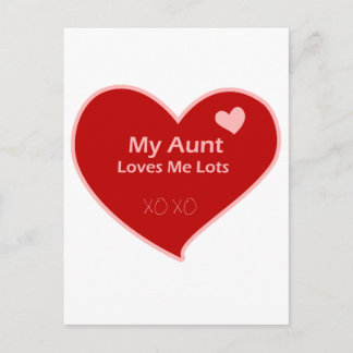My Aunt Loves Me Lots Postcard