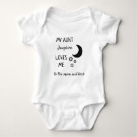My Aunt loves me to the moon and back baby grow