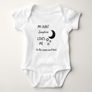 My Aunt loves me to the moon and back baby grow Bodysuit