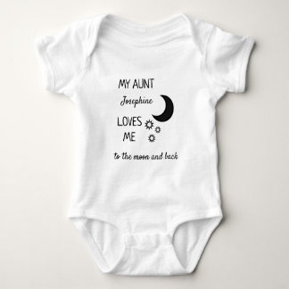 My Aunt loves me to the moon and back baby grow Bodysuit