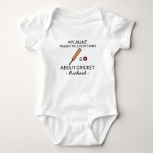 My Aunt Taught Me Everything About Cricket Baby Bodysuit