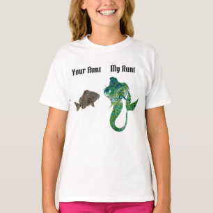 My Aunt Your Mermaid Fish Shirt Art Top Humour