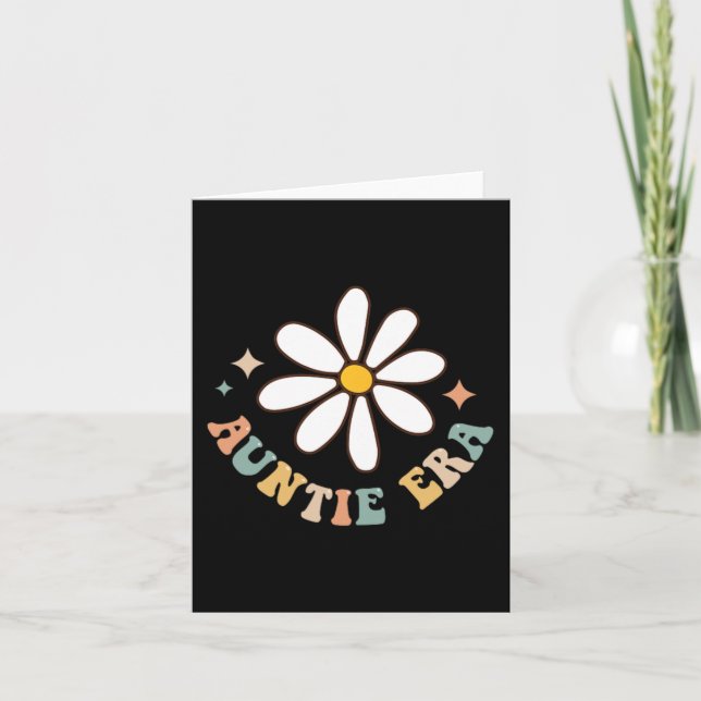 My Auntie Era Lover Groovy Retro Aunt Mothers Day  Card (Front)