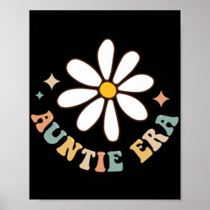 My Auntie Era Lover Groovy Retro Aunt Mothers Day  Poster