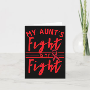 My Aunt's Fight Is My Fight Blood Cancer Awareness Card