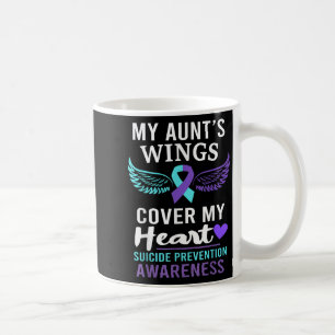 My Aunt's Wings Cover Heart Suicide Awareness Ribb Coffee Mug