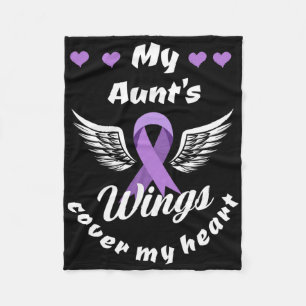 My Aunt's Wings Cover My Heart Overdose Awareness Fleece Blanket