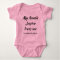 My Aunty Loves Me Baby Body Suit with Custom Name