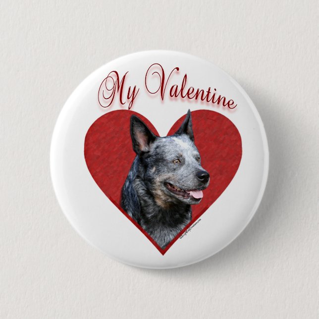 My Australian Cattle Dog Valentine 6 Cm Round Badge (Front)