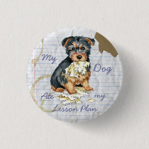 My Australian Terrier Ate My Lesson Plan 3 Cm Round Badge