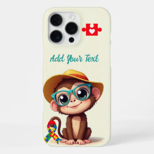 My Autistic cute lil Monkey iPhone 16 Pro Max Case