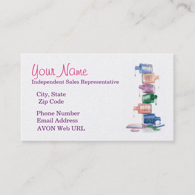 My AVON Business Cards (Front)