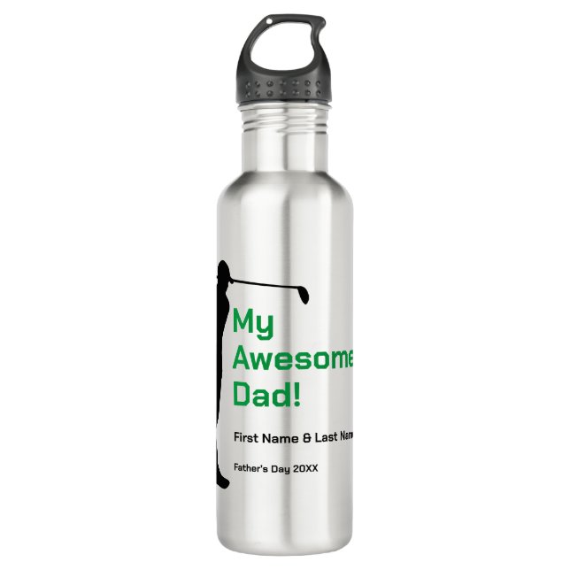 "My Awesome Dad" - Father's Day Water Bottle (Front)