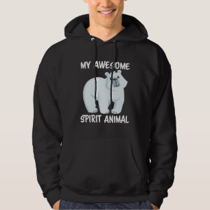My Awesome Spirit Animal is a Polar Bear Arctic Hoodie