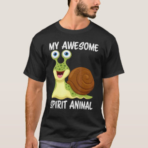 My Awesome Spirit Animal Is A Snail Cute Snails T-Shirt