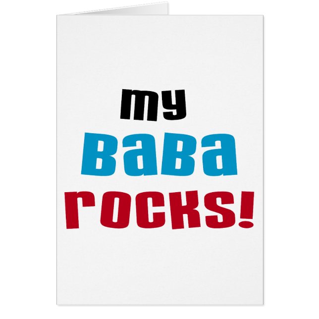 My Baba Rocks T-shirts and Gifts (Front)