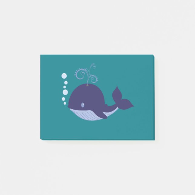 My Baby Blue Whale Post-it Notes (Front)