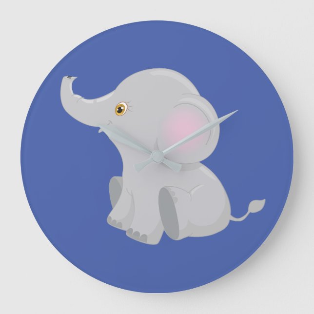 My Baby Elephant Large Clock (Front)