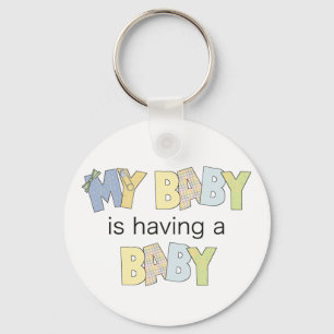My Baby is Having A Baby Key Ring